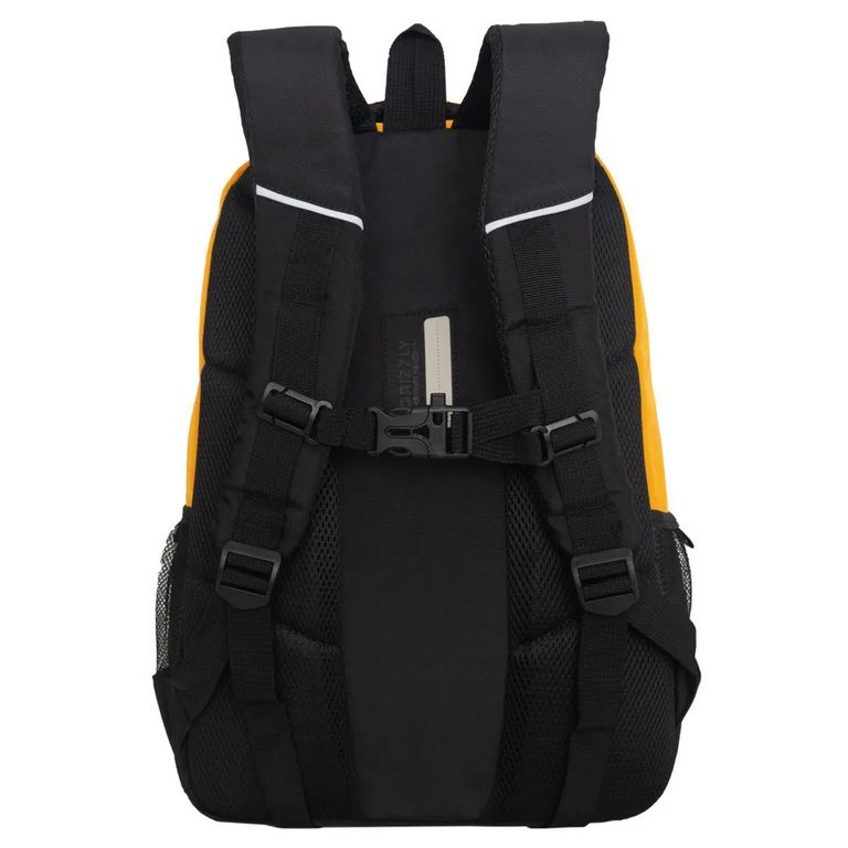 Рюкзак молодежный мужской Grizzly 45*32*23 см., черный/желтый