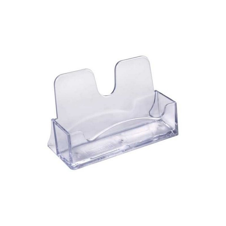 Подставка для визитных карточек 40*100*55 мм Стамм, тонированная голубая