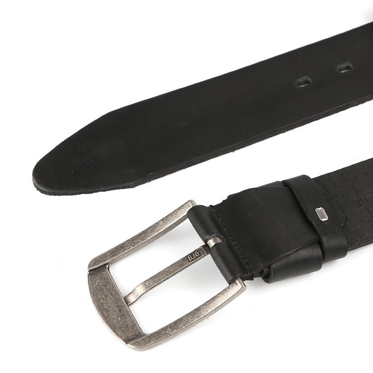 Ремень LEO VENTONI мужской, 40 мм, натуральная кожа, размер 130, черный