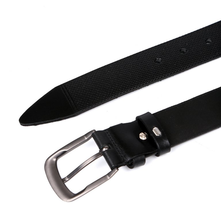 Ремень FABRETTI мужской, 35 мм, натуральная кожа, размер 125, черный