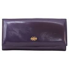 Портмоне нат. кожа "Alliance" кайман, большое, цвет фиолетовый
