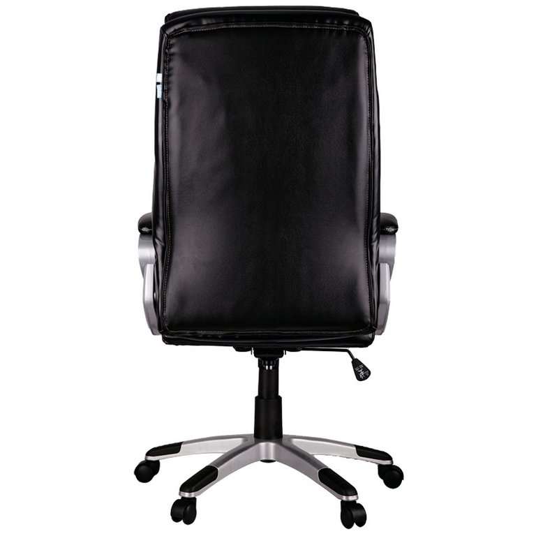 Кресло руководителя Helmi "Character" HL-E18, черное (экокожа/хром) до 120кг