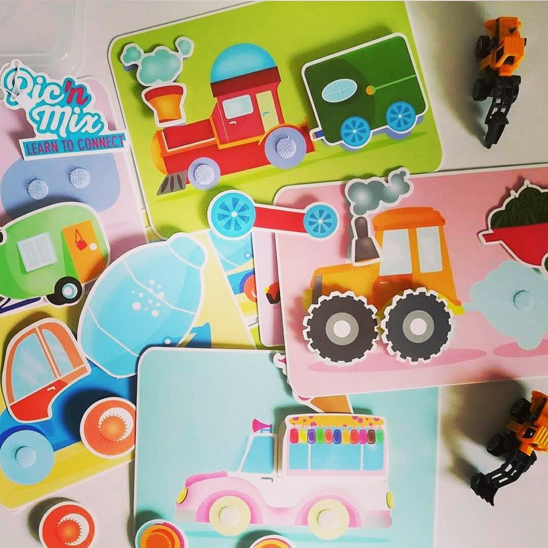 Игра обучающая  Транспорт с липучками "Веселый транспорт" 1,5+ Pic'nMix