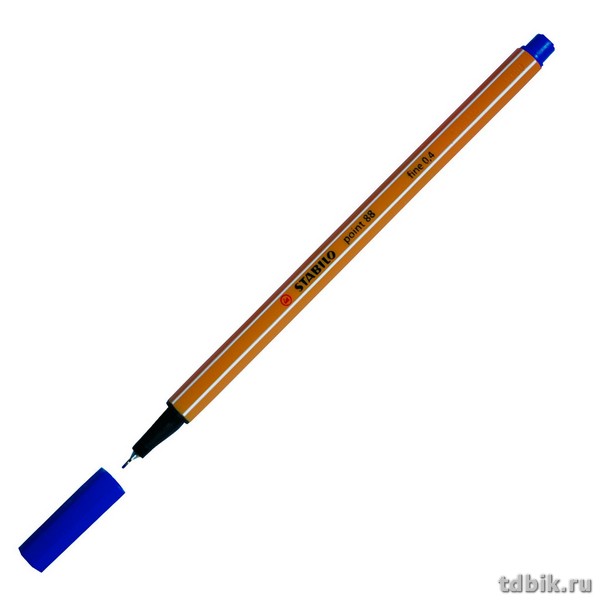 Ручка капиллярная Stabilo Point синяя 0,4мм