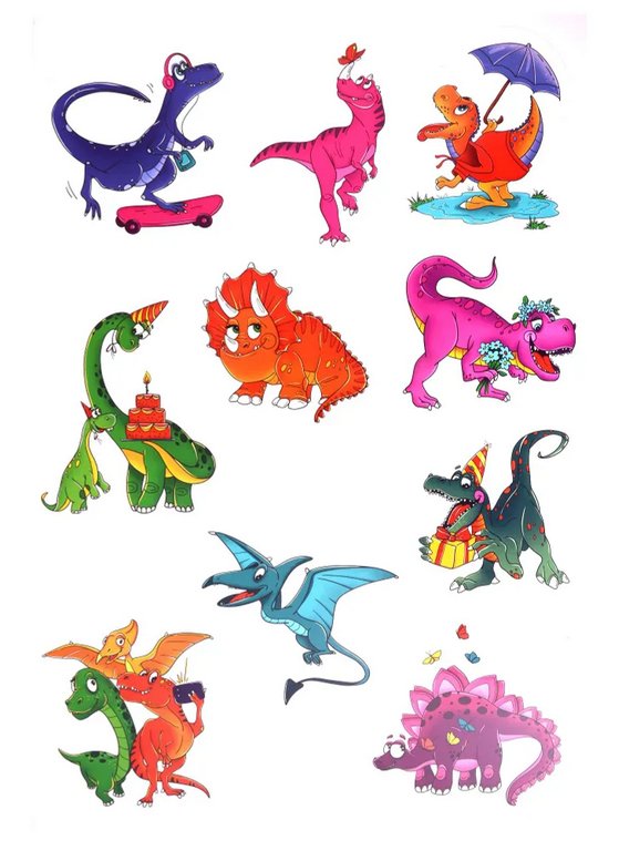 Раскраска с наклейками А3 "Динозавры" ПРОФ-пресс