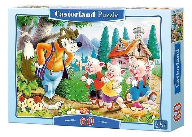 Пазлы MIDI  60 дет. "Три поросенка" Castor Land 5+