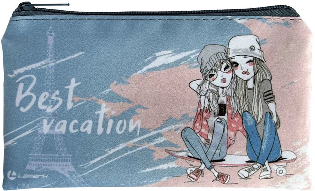 Набор подарочный "Best Vacation" тетрадь 80л., блокнот с ручкой, косметичка, Lamark