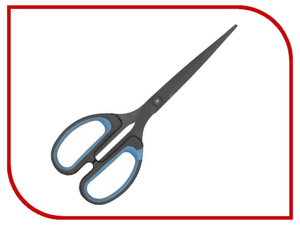 Ножницы 255 мм пластмас. эргоном. рукоятка с резиновыми вставками тефлон. покрыт (non-stick) Lamark