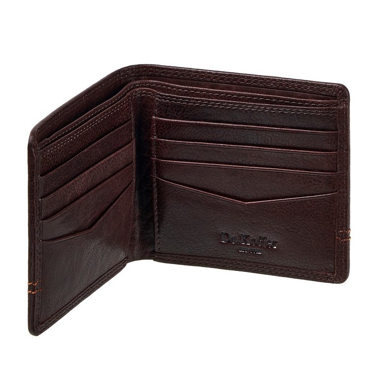 Портмоне Dr.Koffer 11*9 см нат. кожа, коричневый