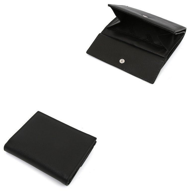 Портмоне FABRETTI женское, нат. кожа, 12*10*3см, черный