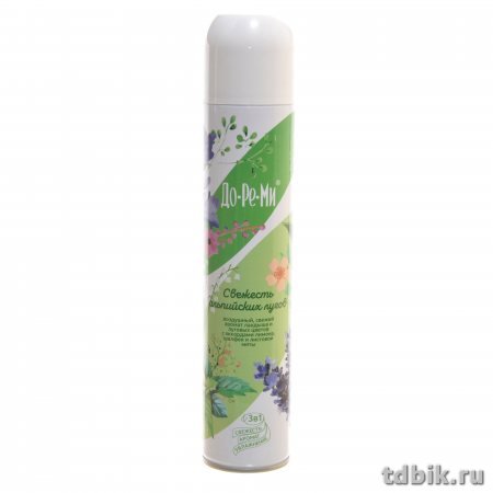 Освежитель воздуха До Ре Ми аква + свежесть альпийских лугов, 350 мл.