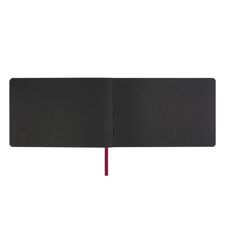 Скетчбук 210*140 мм, 48л. иск. кожа BrunoVisconti "Sketch&Art. Original flex" красный, бум. черная