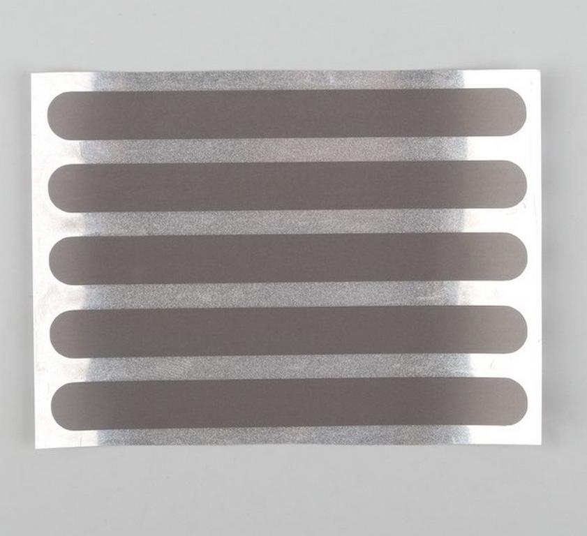 Светоотражатель (набор термонаклеек) "Полоски" 120*15мм, цвет серый, 5шт/уп