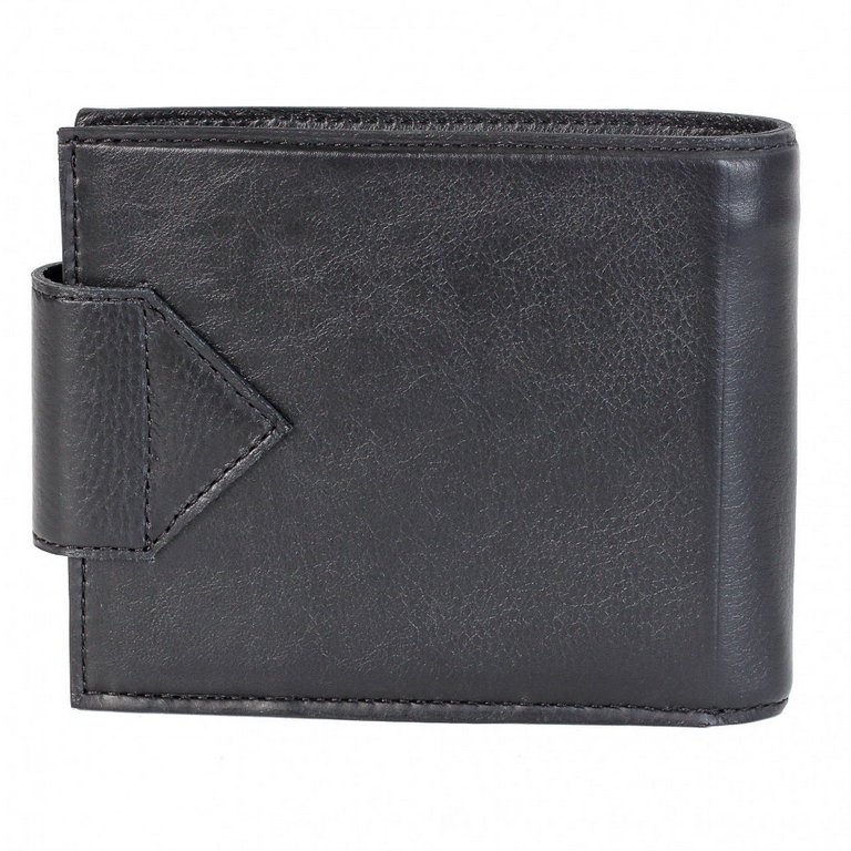 Портмоне Макей 12*9,7см, нат. кожа, цв. черный