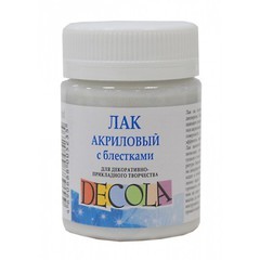 Лак акриловый с блестками 50мл (для худож. работ) Декола