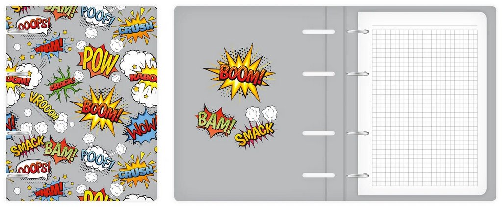 Тетрадь 80 лист кл. А5 на кольцах "Бомбическая"