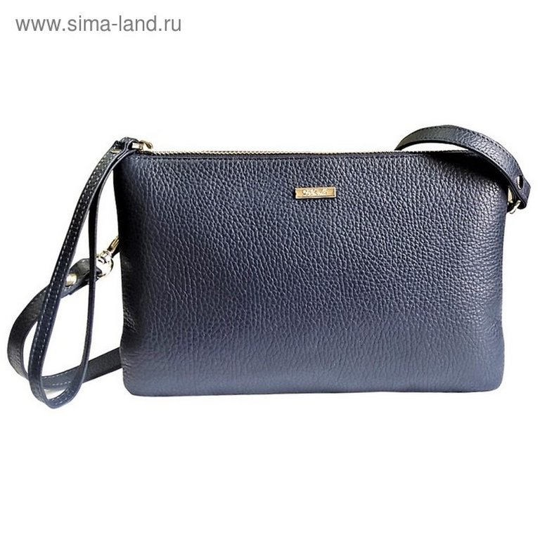 Сумка женская-клатч  D.Morelli , нат. кожа, фл.синий