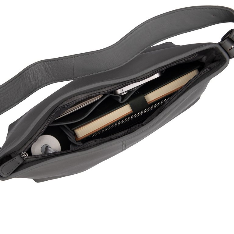 Сумка женская Dr.Koffer 32х23х12см см, нат.кожа серая