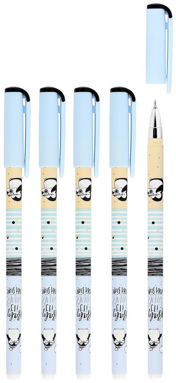 Ручка шариковая с рис. масляная LOREX "ILLEGALLY CUTE PINGUIN" синяя (ст.140мм, лин.0,5)