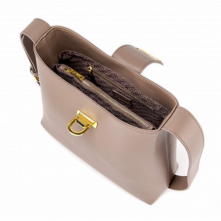 Сумка женская Jane's Story бежевая, нат. кожа