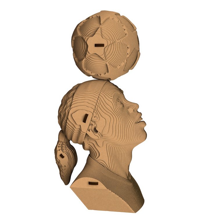 Сборная модель из гофрокартона "Рональдиньо с мячем" h=29см, 182 дет., 6+, 5cult