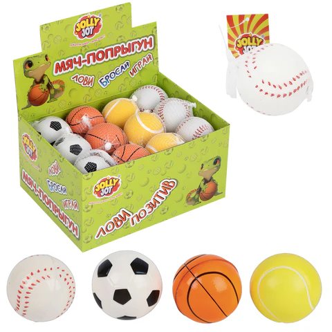 Мяч-попрыгун JOLLY JOT "Спорт, 6 см,  ассорти