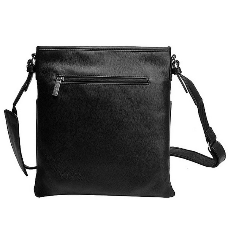 Сумка молодежная Dr.Koffer 30*28*3 см, на плечевом ремне, цвет черный