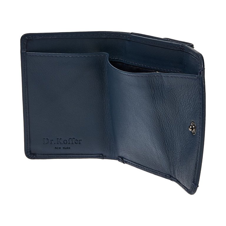 Портмоне Dr.Koffer 9,5*7,5см, нат. кожа, синий