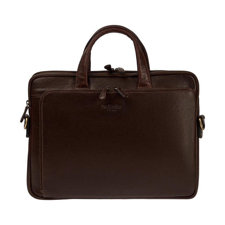 Портфель Dr.Koffer 39*31*6 нат. кожа, коричневый