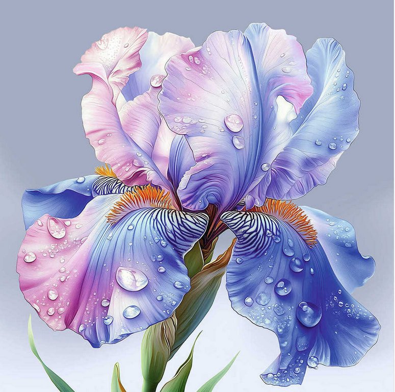 Алмазная мозаика 20*20см "Ирис" Феникс+