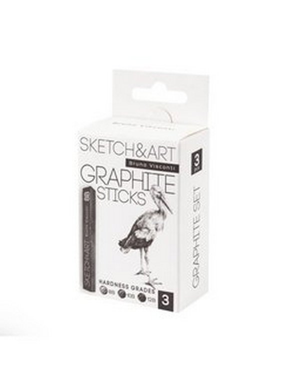 Графит прессованный 3шт/уп SKETCH&ART, 8В, 10В, 12В