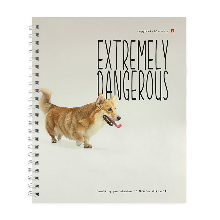 Тетрадь 96 лист кл. А5 на гребне "ОСОБО ОПАСНЫЕ СОБАЧКИ" 5 ВИДОВ