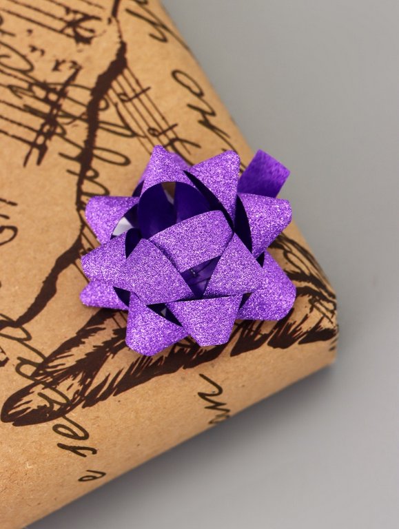 Бант Звезда  3,5см (ассорти) с блестками