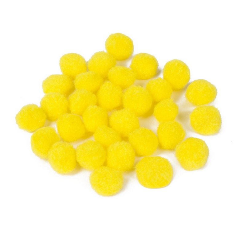 Помпоны 15мм (30шт/уп) желтые ОСТРОВ СОКРОВИЩ