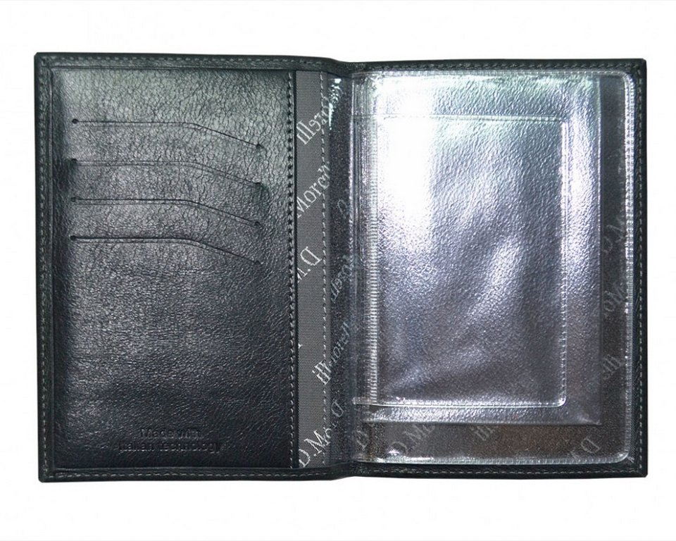 Бумажник водителя D.Morelli "Бонд" нат. кожа, серый