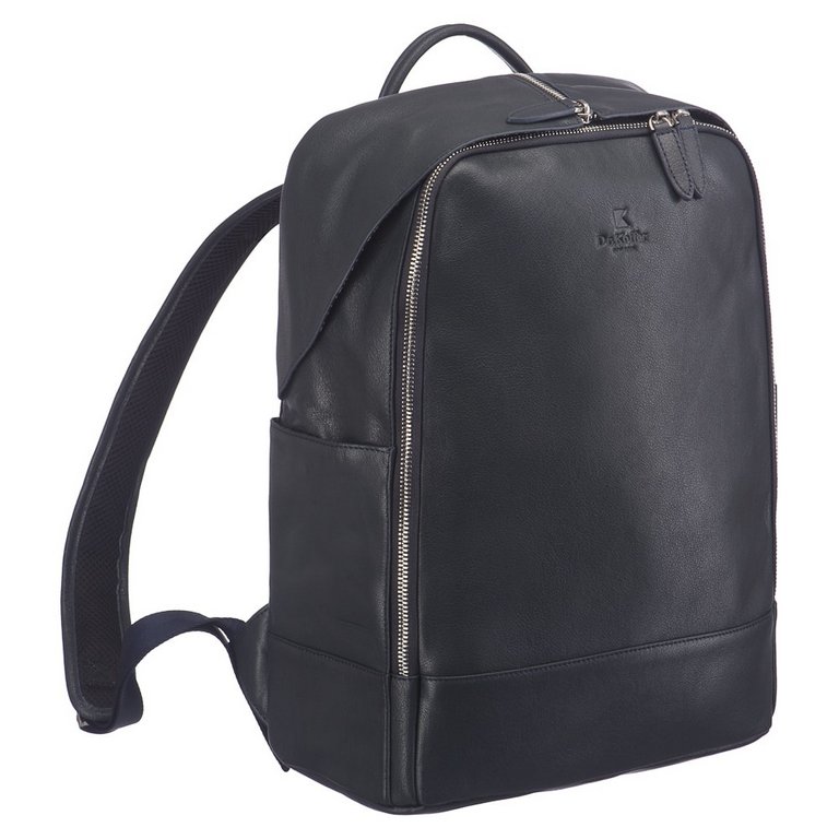 Рюкзак молодежный мужской  Dr.Koffer натуральная кожа 30*40*12см, синий