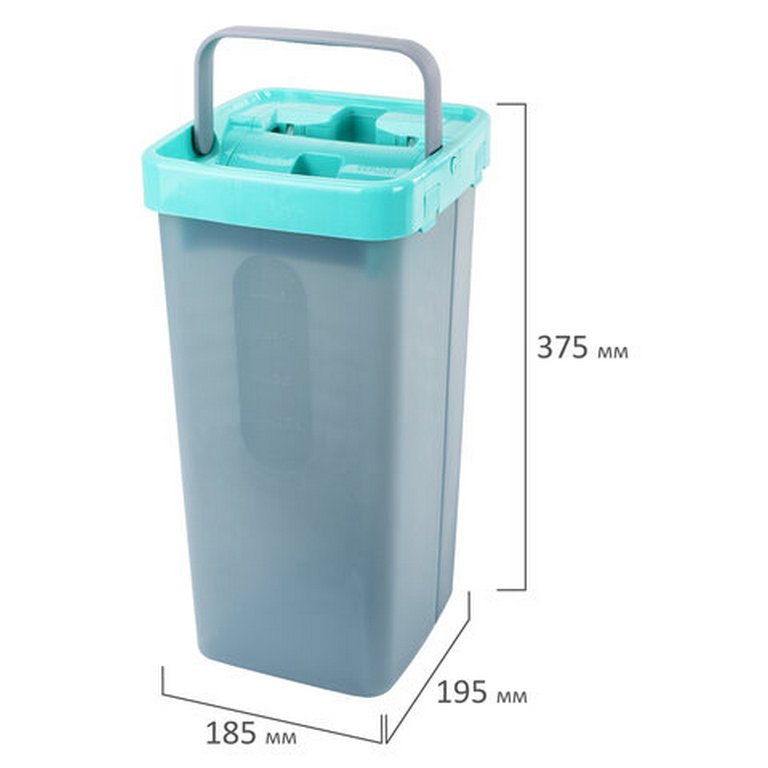 Набор для уборки помещений: ведро с отжимом 9л/7л, самоотжим. швабра с круг. насадкой (3шт) ЛАЙМА