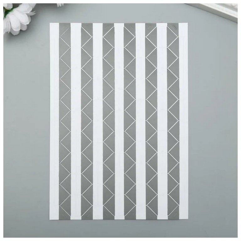 Набор уголков для фото 102шт/уп. серебро