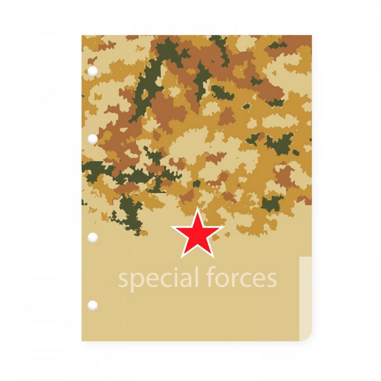 Разделители для тетради на кольцах А5 4л. "Милитари"