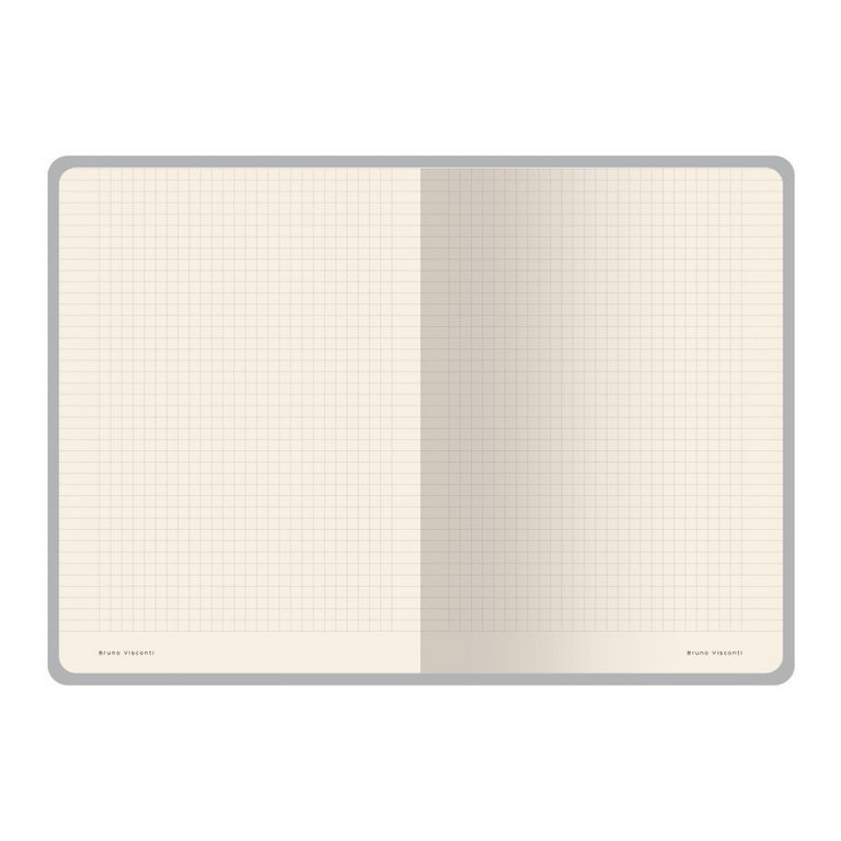 Бизнес-блокнот А5  60л., 148*210 мм, кожзам Bruno Visconti "MEGAPOLIS FLEX" клетка цв. синий