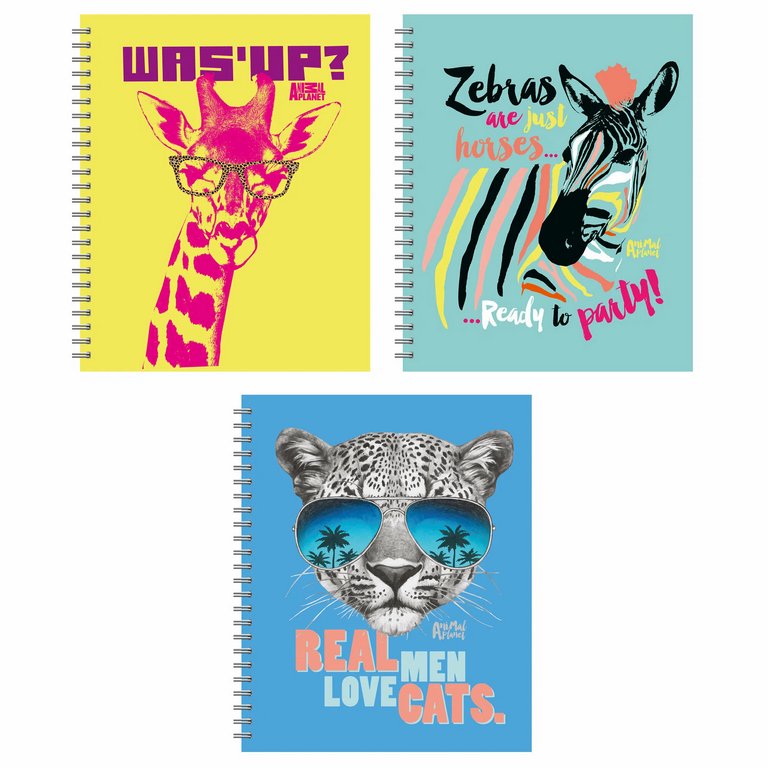 Тетрадь 48 лист кл. А5 на спирали "Поп арт" обл. УФ двойной