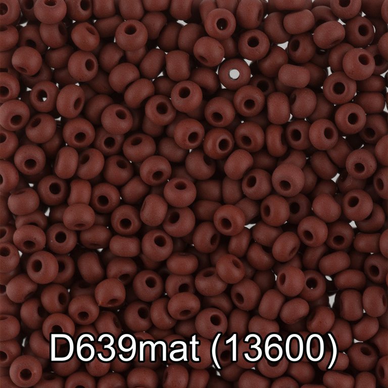 Бисер круглый d=2,3мм., 5гр/уп., цв. коричневый матовый ( 13600 )