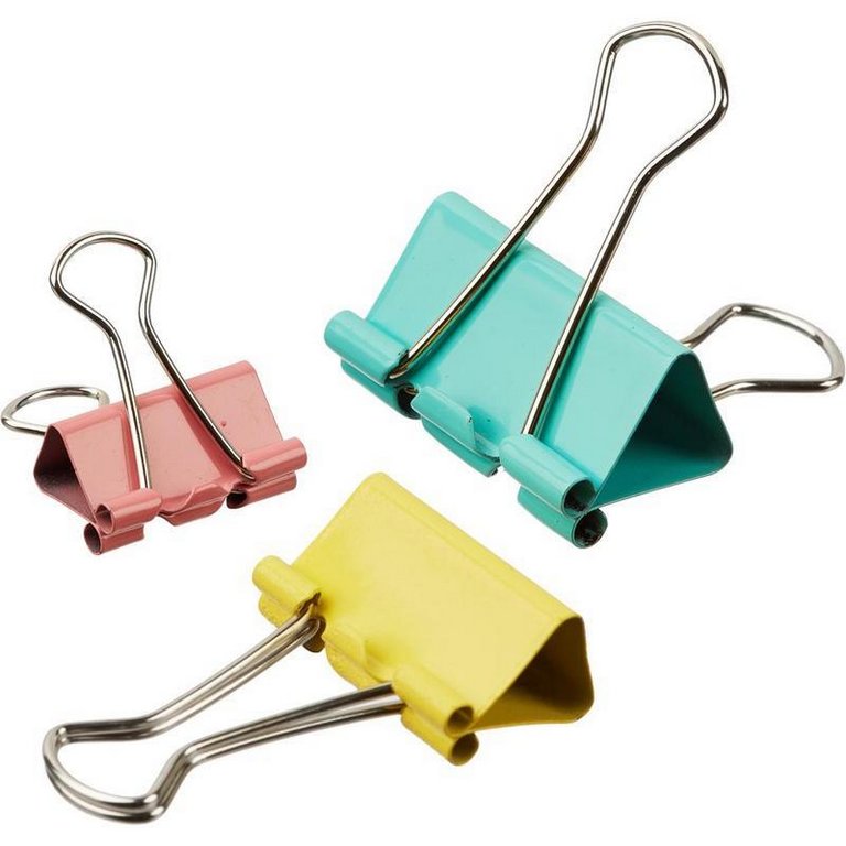 Зажим для бумаг 32 мм цветной