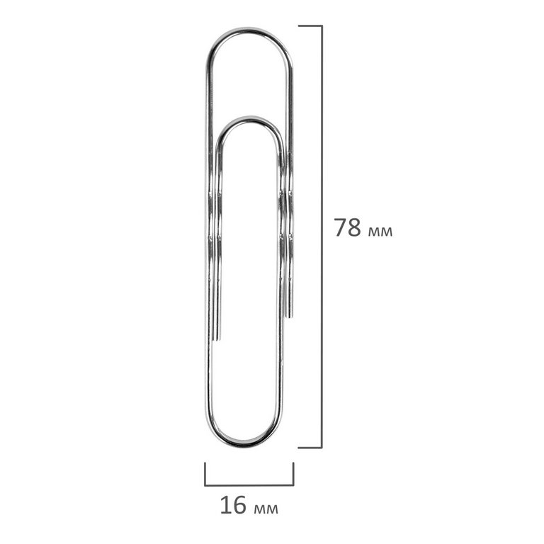 Скрепки 78 мм 50 шт/уп оцинкованные, гофрированные STAFF