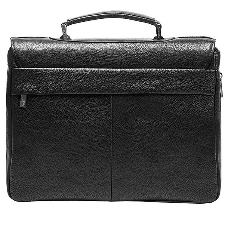 Портфель Dr.Koffer 26*35*7-10см, нат. кожа, с расширением, черный, хит