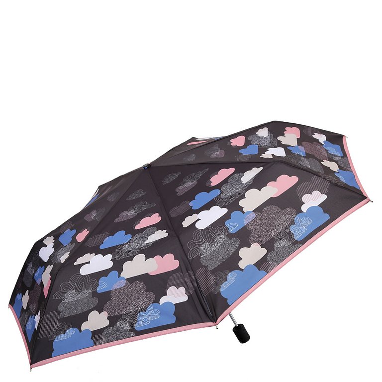 Зонт женский суперавтомат Fabretti, мини , 3 сложения, эпонж
