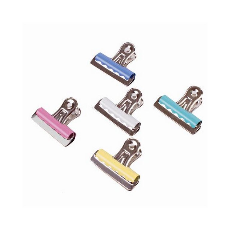 Зажим для бумаг 57 мм "Бульдог" Brauberg цвет ассорти