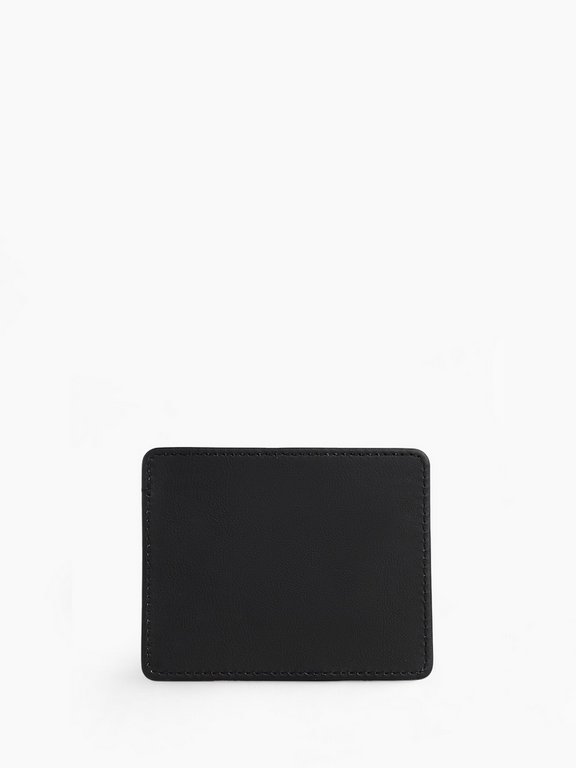 Картхолдер, на 3 карты, отделение для купюр, чёрный