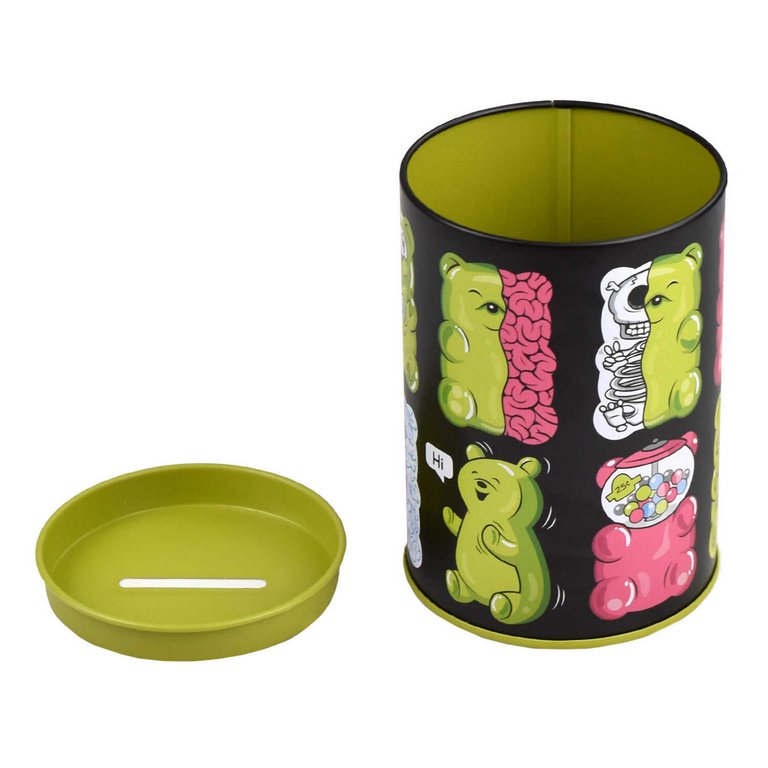 Копилка-подставка для канцелярских принадлежностей "ЖЕЛЕЙНЫЕ МИШКИ" 10,4х7,5х7,5 см, металл