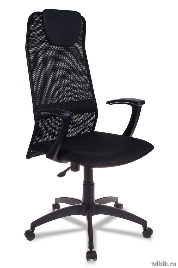 Кресло руководителя Бюрократ KB-8/BLACK  (сетка ткань, цв. черный )
